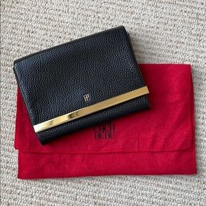 Carolina Herrera mini bag in black grainy leather